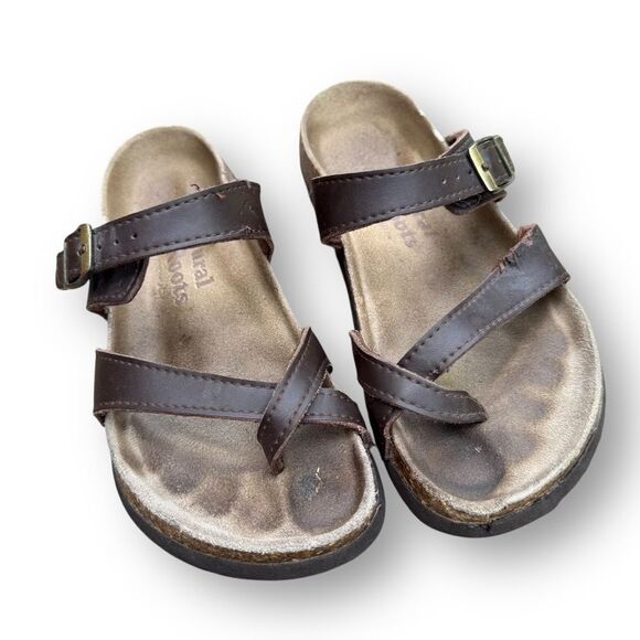 Natural Roots Health and Comfort Slip on Brown Cork Sandals Women’s size 7 - Picture 2 of 11